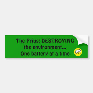 Prius Destroys Environment Bumpersticker