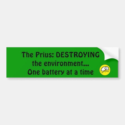 Prius Destroys Environment Bumpersticker (Voorkant)