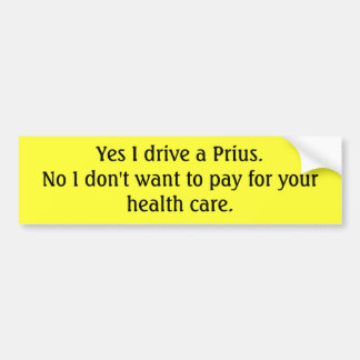 Prius rijdende kapitalist bumpersticker
