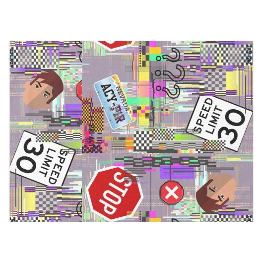 Privacy Anti-AI tablet Tafelkleed (Voorkant (Horizontaal))