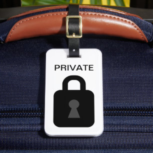 Privacy sleutelgat slot beveiligingspictogram aang bagagelabel
