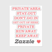 PRIVACY-STICKERS STICKER (Vel)