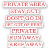 PRIVACY-STICKERS STICKER (Voorkant)