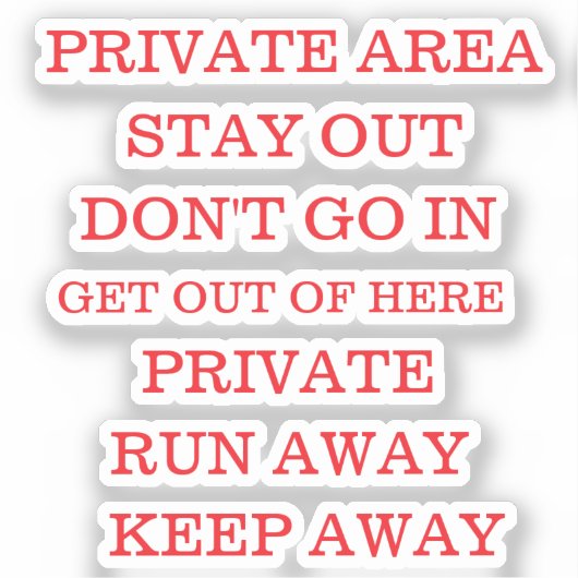 PRIVACY-STICKERS STICKER (Voorkant)
