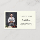 Private chef ivoor foto catering QR code Visitekaartje (Voorkant)