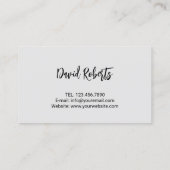 Private Chef Professional Fire Typografie Visitekaartje (Achterkant)