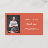 Private chef terracotta foto catering QR code Visitekaartje (Voorkant)