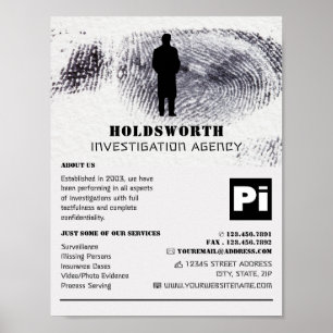 Private Eye Design, privédetective Investigator Poster