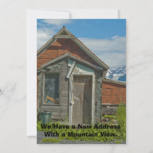 Private Funny Address Change Card: Mountain Uitzic Aankondiging