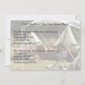 Private Funny Adreswijziging Kaart - Kamp (Achterkant)