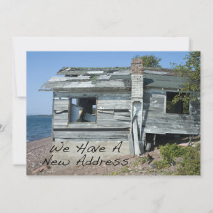 Private Funny Change of Address Kaart: Seaside Hom Aankondiging