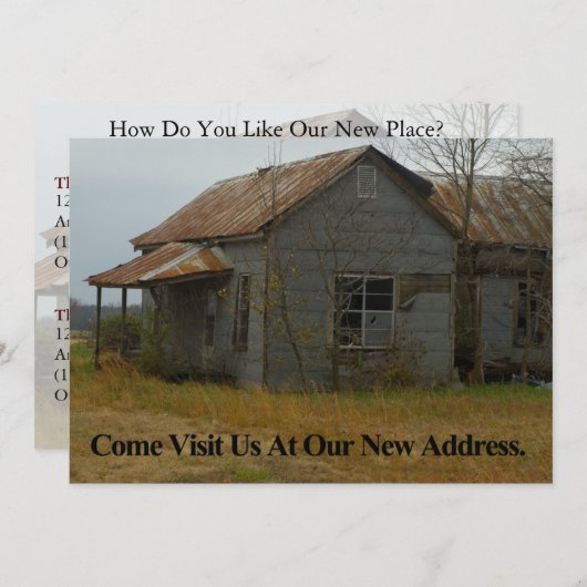 Private Funny Changement d'adresse Carte : Venir V (Devant / Derrière)