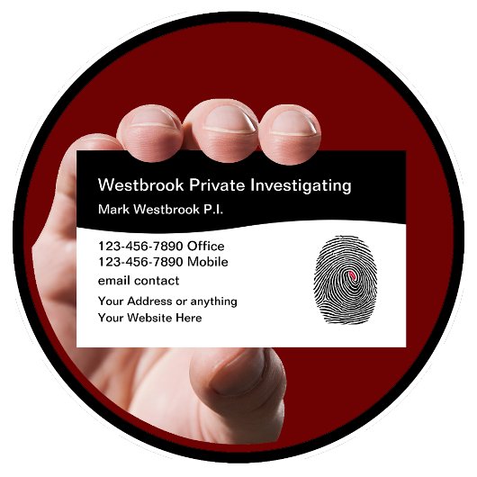 Private Investigator Moderne vingerafdruk Visitekaartje