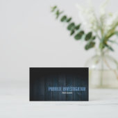 Private Investigator Visitekaartje Dark Wood (Staand voorkant)
