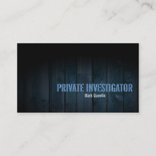 Private Investigator Visitekaartje Dark Wood