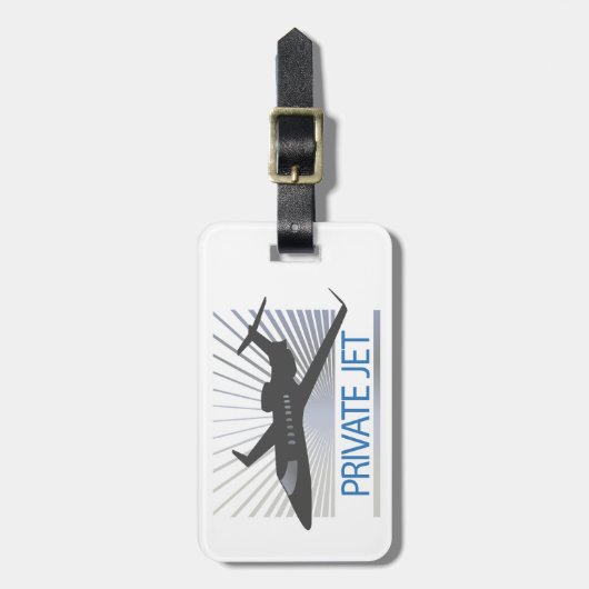 Private Jet Vliegtuig Bagagelabel (Voorkant verticaal)