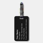 Private Jet Vliegtuig Bagagelabel (Achterkant verticaal)