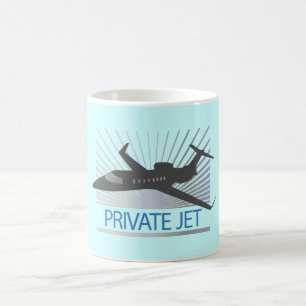 Private Jet Vliegtuig Koffiemok