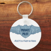 Private Pilot Blue Wings Sleutelhanger (Voorkant)