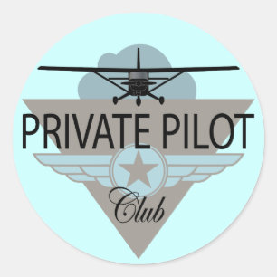 Private Pilot Club Ronde Sticker
