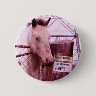 Private Property lavender Horse Ronde Button 5,7 Cm
