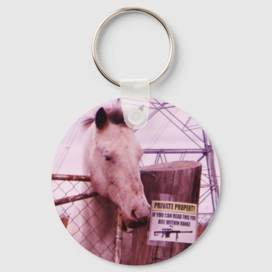 Private Property lavender Horse Sleutelhanger (Voorkant)