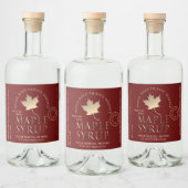 Private Reserve Maple Syrup Red Gold Maple Leaf Likeurfles Etiket (Flessen)
