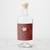 Private Reserve Maple Syrup Red Gold Maple Leaf Likeurfles Etiket (Voorkant)