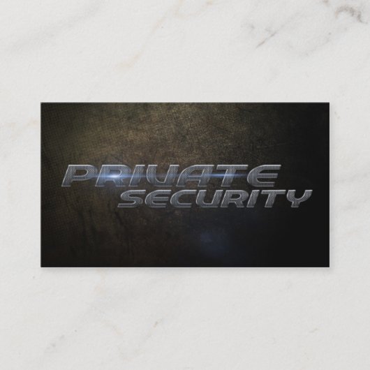 Private security Business card Visitekaartje (Voorkant)