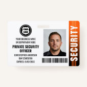 Private Security Guard Officer Foto Logo Sinaasapp Badge (Voorkant)