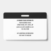 Private Security Guard Officer ID Foto Logo Rood Badge (Back)