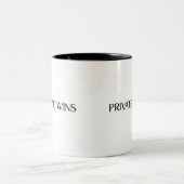 Private Wins Minimalist Coffee Mug Tweekleurige Koffiemok (Center)