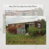 Privé adreswijziging Kaart: Verplaatst naar land Aankondiging (Voorkant / Achterkant)