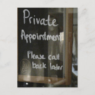 privé-afspraak briefkaart