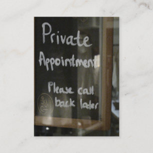 privé-benoeming afsprakenkaartje