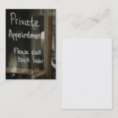 privé-benoeming afsprakenkaartje (Voorkant / Achterkant)