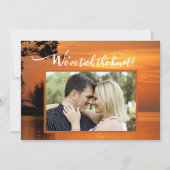 Privé bruiloft zonsondergang foto aankondiging (Voorkant)