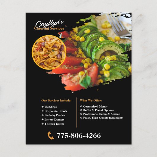 Privé Catering Services Aangepaste Flyer (Voorkant)