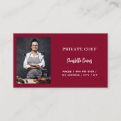 Privé chef-kok bordeaux foto catering QR code Visitekaartje (Voorkant)