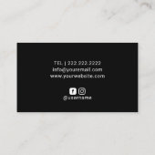 Privé-Chef-minimalistische lijn Kunst Professional Visitekaartje (Achterkant)