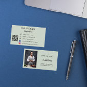 Privé chef salie groene foto catering QR code Visitekaartje