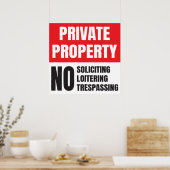 Privé eigendom Geen aanvraag Poster (Keuken)