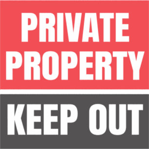 Privé-eigendom is buiten gebruik sticker