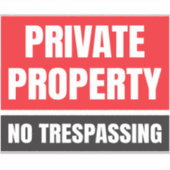 Privé-eigendom nr. sticker (Voorkant)