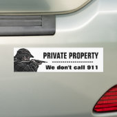 Privé-eigendom. We bellen geen 911. Bumpersticker (Op auto)