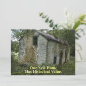 Privé Funny Change of Address Card - Historisch Aankondiging (Staand voorkant)