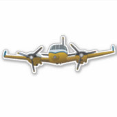 Privé-jet. Sticker (Voorkant)