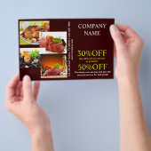 privé-kok diner catering gebraden kip flyer (Hand)