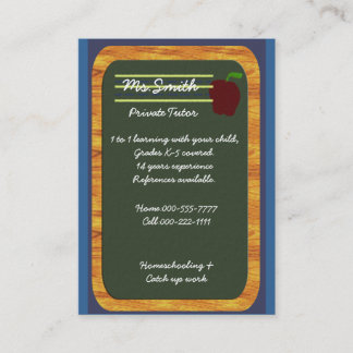 privé-leraar visitekaartje