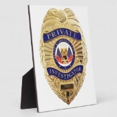 privé-onderzoekersbadge fotoplaat (Zijkant)